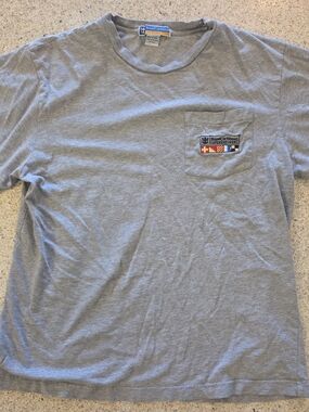 Vintage Royal Caribbean International Pocket Tee T-Shirt Gray Large Unisex
